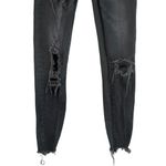 American Eagle  Black Distressed Ripped Skinny Ankle Denim Jeans Women Sz 00 Photo 3