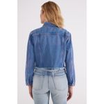 Etica Lennox Crop Jacket Size XS Blue Photo 1
