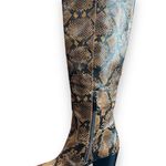 Calvin Klein Women's MASSIE Knee High Boot, CUOIO/DARK WALNUT, 11 Sexy Dress Photo 4