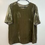 Vince Velvet Tee in Ragweed (Green/Grey) Silk Blend Short Sleeve Size Medium Photo 0