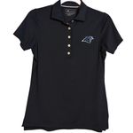 Peter Millar  Carolina Panthers Women's Black Button Down Polo Shirt Size Small Photo 0