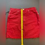 Rag and Bone NWT Red Denim Jean Mini Skirt, Size 28 Photo 5