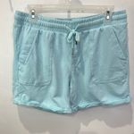 Avia Knit Lounge Shorts Drawstring Waist Pockets Light Blue M (8-10) Photo 0