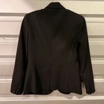 Theory  Stretch Wool‎ Blend One Button Tailored Blazer Black Workwear Jacket 8 Photo 1