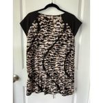 Calvin Klein Women XL Black Brown Animal Print Cowl Neck Tunic Top Photo 5