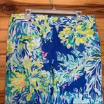 Lilly Pulitzer  Calley pants brilliant blue wade and sea Size 12 100% linen NEW Photo 4