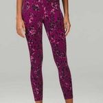 Lululemon Base Pace High-Rise Running Tight 25" Cheetah Camo Magenta Purple 6 Photo 0