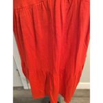 Red Tiered Dress V Neck Social Standard Size XL Stretch Photo 2