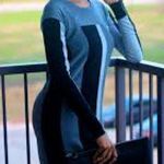 BCBGMAXAZRIA Gray Cream Black Color-block Knit Stretchy Sweater Dress Size M Photo 11