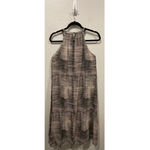 Eileen Fisher Limestone Silk Midi Halter Print Dress Photo 4