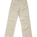 ZARA  Light Gray Straight Leg Jeans High-Waisted Photo 1