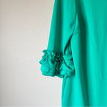 Maree Pour Toi Green Ruffled Sleeve Sheath Dress Womens 16 Preppy 3/4 Sleeve Photo 1