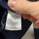 Halogen  Blue Crew Neck Sweater with Vertical Pinstripes Photo 5