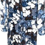Lila Rose  Size 4 Dress‎ Blue Floral Drawstring Waist Long Sleeve Formal Workwear Photo 2