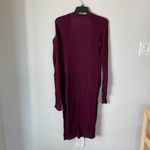 Free People Long Line Linen Blend Purple Cardigan Size M Photo 4