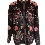 Boston Proper  Floral Embroidered Button Front Shirt/Jacket/Blazer Photo 0