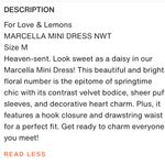 For Love & Lemons Marcella mini dress NWT babydoll dress Photo 14