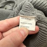 LIONESS Urban Outfitters  Gray Chunky Lace Up Knit Long Sleeve Sweater‎ Sz S Photo 7
