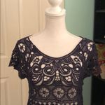 Cato  NWOT crochet blouse with fringe bottom Photo 1