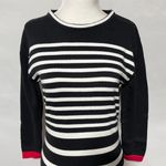 Area Stars New Color Block Stripe Mini Sweater Dress Black White Red Size Small Photo 6