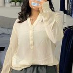 Banana Republic Silky Long Sleeve Blouse Photo 0