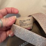 Madden Girl  size 8.5 pink & gold sparkly jute wedge comfy stylish sandals GUC Photo 3