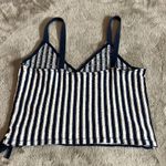 Madewell faux wrap tank top size M navy & cream stripes GUC Price is Firm Photo 3