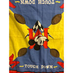 Vintage Disney Mickey Mouse Football Touchdown Bandana Scarf 100% Cotton VGUC Yellow Photo 1