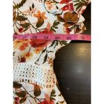 Torrid  Cottagecore Babydoll Crochet Trim Top Women 2X Floral Lace Up Tassel Boho Photo 9