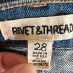 Madewell Rivet & Thread Jeans Distressed 5-Pocket Button Fly Straight Leg Size 28 Photo 8