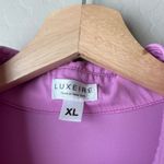 Luxeire‎ Light Purple Classic Long Sleeve Button Up Shirt Women’s Size XL Photo 3