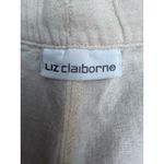 Liz Claiborne Liz‎ Claiborne Linen Cotton Wide Leg Pants Flax Beige Drawstring L Photo 4