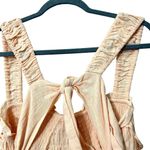 Free People NEW  Peach Blissful Breeze Gauzy Tie Back Sundress Size Medium Photo 4