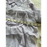 English Factory  Lavender Textured Semi Sheer Ruffle Button Down Top Blouse XS Photo 6