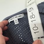 Elizabeth and James Sweater Women XX Large Blue Open Knit V Neck Button Cardigan Photo 3