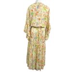 MISA Los Angeles Misa Bohemian Dainty Marcele Floral Chiffon Midi Dress Pastel Splash Size Medium Photo 5