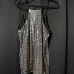 Silver sparkly tank top Size L Photo 2