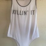 Ribbed tank graphic bodysuit Size 6 Photo 0