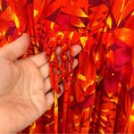 Scarlett Vintage  Orange Floral Button Front Midi Dress Women’s 14 1990s Summer Photo 10