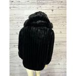 Dress Barn Faux fur hooded coat jacket zippered closing  size small Photo 10