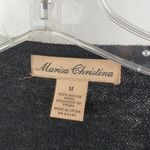 Marisa Christina Black 100% Boiled Wool Zip Up Ruffle Cardigan Sweater M Size 14 Photo 4