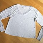 EXPRESS “Wake Me Up For Champagne” Long Sleeve Lounge Top, Ivory, Gray, Size XXS Photo 1