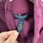 Banana Republic  Plum Purple Button Neck Ribbed Pullover Sweater Sz XS Photo 1