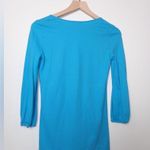 Lilly Pulitzer Tunic Top Pima Cotton 3/4 Sleeve Pleated Blue Resort Braelyn XS Photo 1