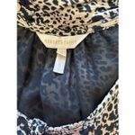 Rebecca Taylor Shift Dress Size 12 Long Sleeve Silk Leopard Animal Print Photo 2
