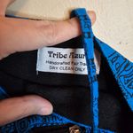 Tribe Azure Fair Trade Hobo Bag Cotton Canvas Large Messenger Shoulder Blue Photo 5
