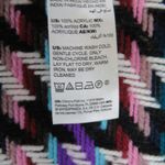 Chico's Houndstooth Ruana Wrap Shall Poncho Knit Sweater Rainbow Tassels Cozy Photo 4