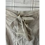 Lou & grey Loft  Beige Oatmeal Tie Front Linen Blend Shorts Women's Size Small Photo 7
