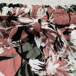 Rachel Roy  Size L Pants Floral Linen Blend Pull On Straight Wide Leg Waist Tie Photo 3