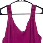 Vince Camuto 1X Plus Hot Pink Sheath Midi Dress Side Slits Summer Beach Resort Photo 2